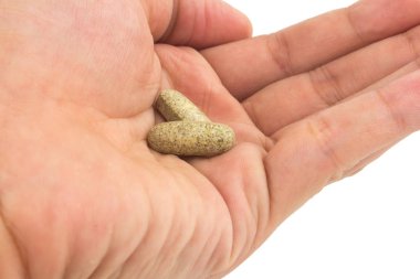 elini tut takıma giren sarımsak. yemek. Beyaz backg izole