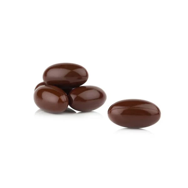 vitamin E. ek gıda. renk kahverengi kapsül. üzerinde izole 