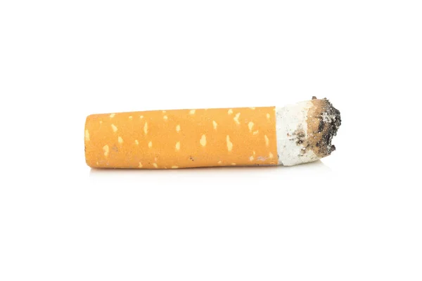 Mégot de cigarette isolé sur fond blanc — Photo