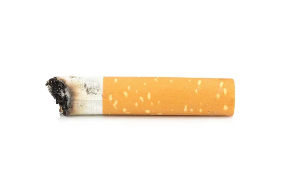 Mégot de cigarette isolé sur fond blanc — Photo
