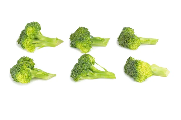 Broccoli segment. geïsoleerd op witte achtergrond — Stockfoto