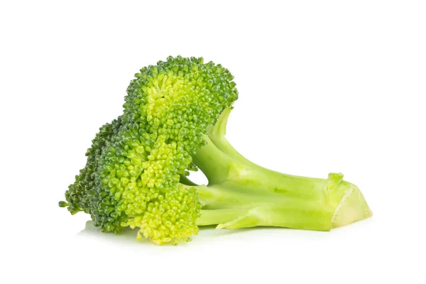 Brokolice řezy. izolované na bílém pozadí — Stock fotografie