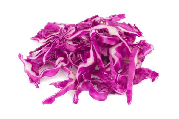 Purple Cabbage slice isolated on white background — Stock Photo, Image