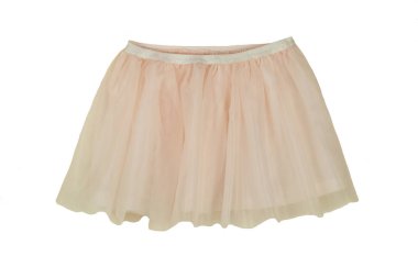 Beyaz arka plan üzerinde izole pembe yaz etek. Çocuklar için moda.