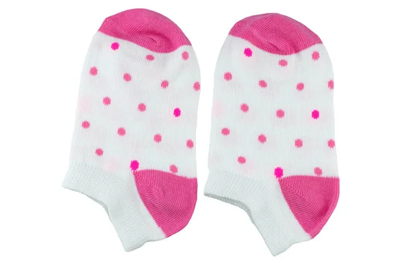 Bright Pink Baby Socks Isolated White Background Fashion Baby — Stock Photo, Image