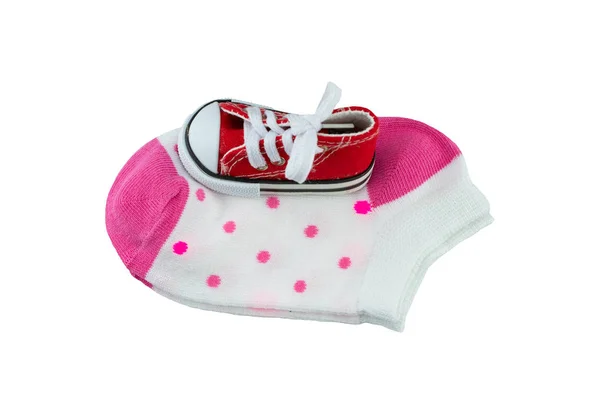 Artículos Para Bebés Calcetines Bebé Coloridos Primer Plano Zapato Bebé — Foto de Stock