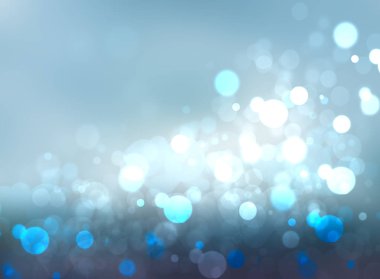 Su kabarcıklarından soyut beyaz şimşek çemberleri. Güzel mavi çizim.