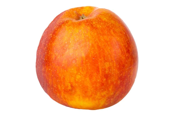 Κόκκινο Μήλο Που Απομονώνονται Λευκό Φόντο Έννοια Υγείας — Φωτογραφία Αρχείου