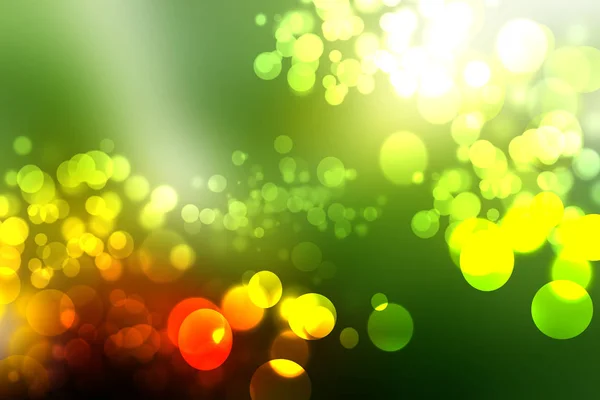 Soyut Renkli Gradyan Yeşil Sarı Bokeh Işıklar Arka Plan Doku — Stok fotoğraf