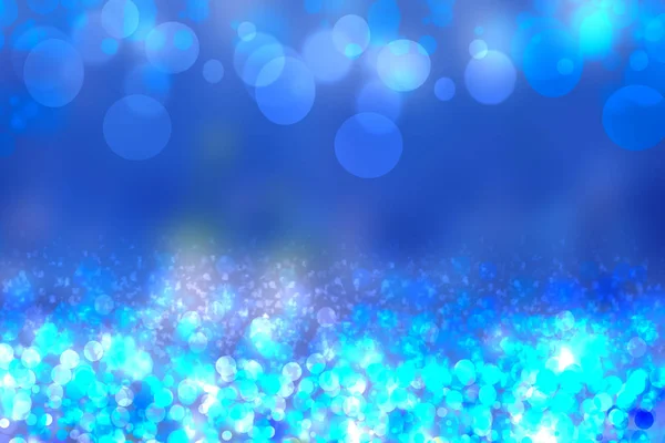 Abstract Blue Lightening Bokeh Circles Unterwater Bubbles Beautiful Blue Texture — Stock Photo, Image