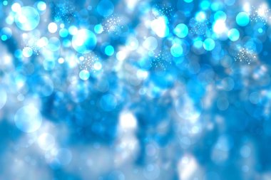 Soyut Mavi pastel bokeh arka plan doku parlak yumuşak renkli daireler ile. Senin metin için yer.