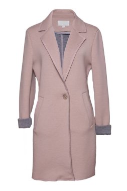 İzole kadın ceket. Beyaz bir arka plan üzerinde izole şık Bayan pembe ceket. İlkbahar ve sonbahar moda.