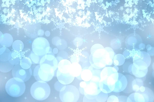 Abstrato Desfocado Fundo Azul Festivo Para Inverno Natal Com Bokeh — Fotografia de Stock