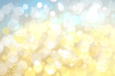 Bulanık sarı mavi degrade pastel arka plan doku beyaz bokeh daireler ile.