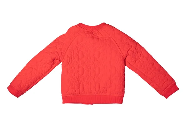 Chaqueta Infantil Para Primavera Otoño Elegante Chaqueta Roja Cálida Aislada — Foto de Stock