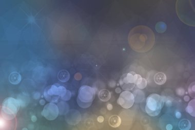 Soyut Mavi unterwater kabarcıklar çevrelerinden bokeh aydınlatma. Güzel mavi illüstrasyon.