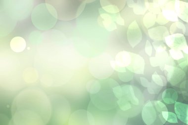 Güneşli soyut parlak yeşil bokeh sonbahar arka plan doku yaprakları ile. Uzay tasarımınız için.