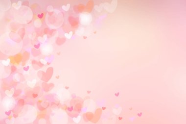 Sevgiliye arka plan soyut. Abtract Festival Sevgililer ya da düğün için renkli kalpler ile parlak pembe pastel arka plan bulanıklık. Romantik dokulu zemin çerçeve tasarımınız için ile. Kart kavramı.