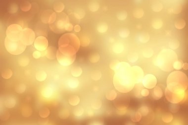 Glitter ile Soyut ışık altın şenlikli bokeh arka plan bulanık daireler ışıltı. Noel veya diğer tatil ışıklar. Güzel doku.