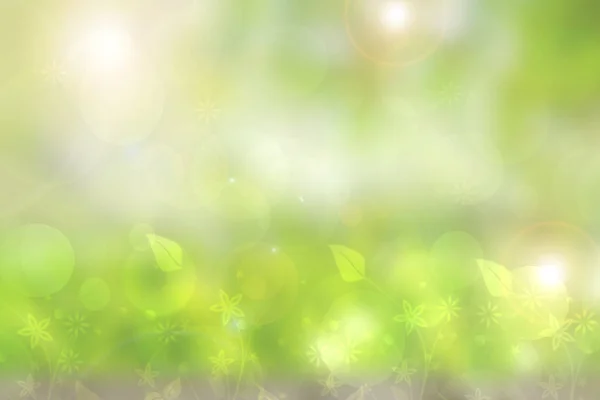 Abstract Natuurlijke Lente Lichtgroene Achtergrond Textuur Met Bladeren Bokeh Cirkels — Stockfoto