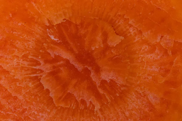 Vegetable background texture. Close-up of a fresh sliced carrot. Macro. Helath concept.
