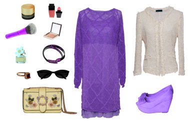 Kolaj işgal kadın. Şık ve trendy kadınların bluz, d kümesi