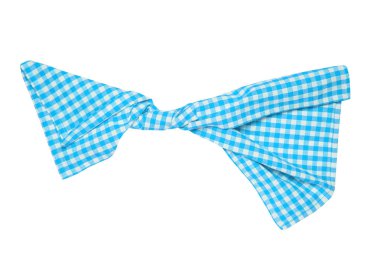 Havlu izole. Mavi ve beyaz kareli peçete, yakın çekim veya 