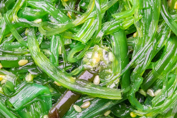 Japon yemekleri. Yakın çekim bir detay Chuka veya yosun salatası wi — Stok fotoğraf