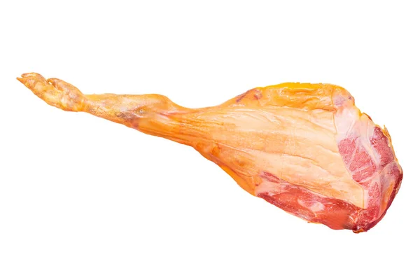 Испанская ветчина. Крупный план передней ноги традиционной испанской Серры — стоковое фото