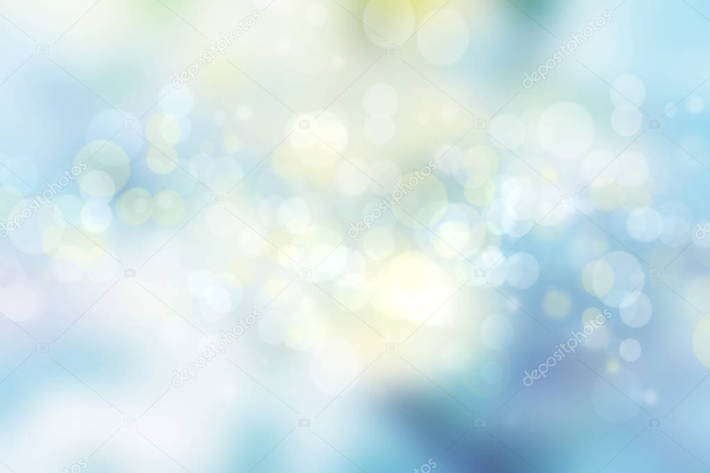 Abstract light blue texture and white bokeh lightening backgroun