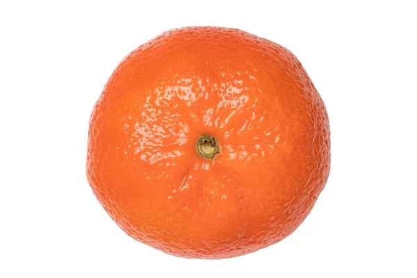 Mandarine isoliert. Nahaufnahme frischer, reifer Mandarinen-Orangentangerine oder Clementine isoliert auf weißem Hintergrund. Makro. — Stockfoto