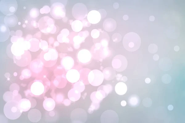 Абстрактный градиент розово-голубой пастельной светлой текстуры с светящимися круговыми боке-огнями и звездами. Красивая красочная весна или летний фон . — стоковое фото