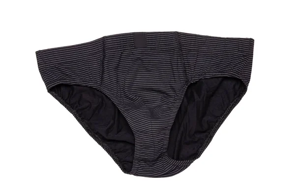 Underware aislado. Primer plano de la ropa interior masculina negra o del underpan — Foto de Stock