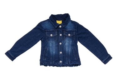 Çocuklar kot ceket izole. Şık bir moda Denim koyu Blu