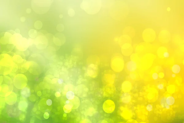 Abstracte groene licht en gele kleurrijke zomer bokeh achtergrond — Stockfoto