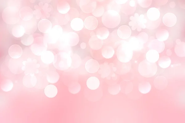 Festive pink white bright abstract Bokeh background texture on p — Stock Photo, Image