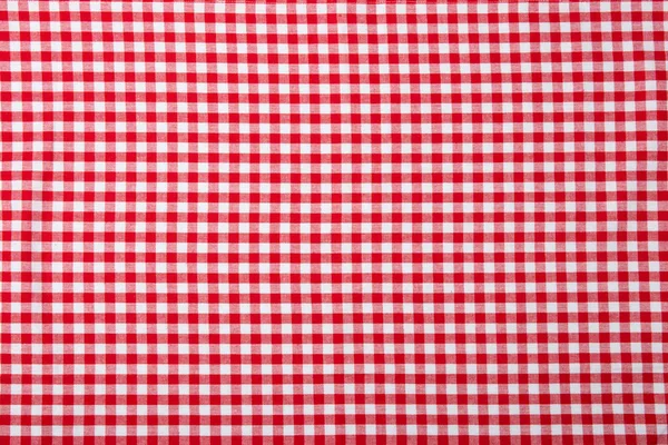 红色和白色方格餐巾。厨房配件. — 图库照片