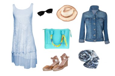 Kolaj kadın kıyafetleri. Şık ve trendy kadın kot jac seti