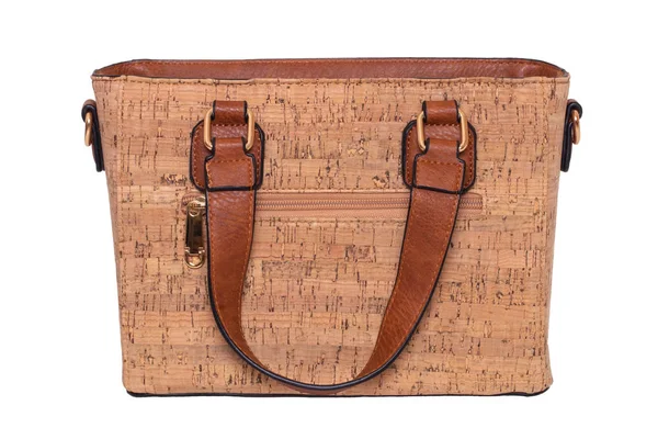 Handtasche isoliert. modische braune weibliche Luxus-Frauentasche ma — Stockfoto