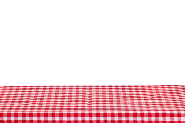 Tom tabellbakgrund. Tomt trä däcks bord täckt med rött — Stockfoto