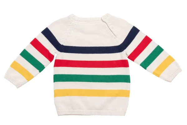 Ropa de otoño e invierno para niños. Primer plano de rayas de colores — Foto de Stock