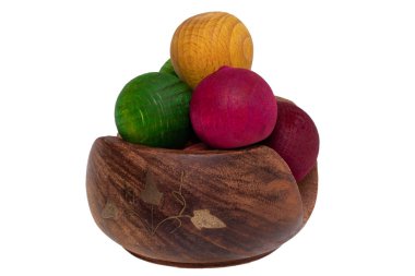 Kokulu tahta toplar. Oda parfümünün yakın plan görüntüsü.