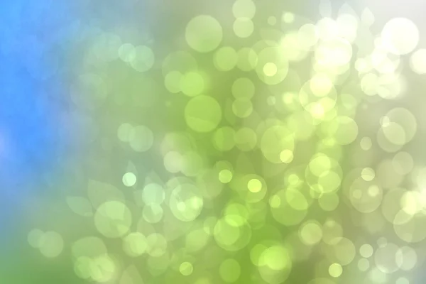 Abstract zonnig helder groen blauw bokeh herfst achtergrond textuur — Stockfoto