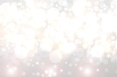 Soyut bulanık, şenlikli, narin kış Noel 'i ya da parlak gümüş ve beyaz Bokeh ışıklı yıldızlı Mutlu Yıllar arkaplanı. Güzel parlak doku arkaplanı.