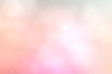 Soyut, bulanık, canlı bahar ışığı, hassas pastel, pembe, bokeh arkaplan dokusu, parlak, yumuşak renk çemberleri. Mesajın için yer aç. Güzel arkaplan illüstrasyonu.