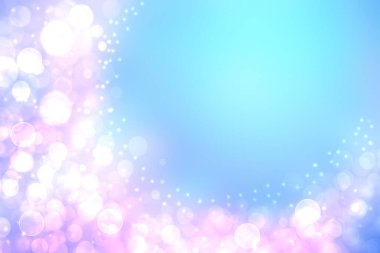 Tebrik kartı şablonu. Soyut, parlak, mavi, pastel, yeni doğmuş bebek tebrik kartı arkaplanı ve tasarım için yeri var. Doğum için zemin, anneler günü, sevgililer günü, düğün veya diğer tatiller için..