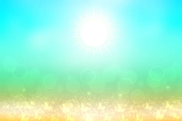 Abstrakter Meereshintergrund Abstrakter Tropischer Sandstrand Mit Bokeh Licht Hellblauen Himmel — Stockfoto
