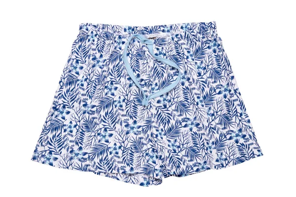 Summer Shorts Isolated Closeup Stylish Fashionable Blue Summer Short Floral Royalty Free Stock Photos