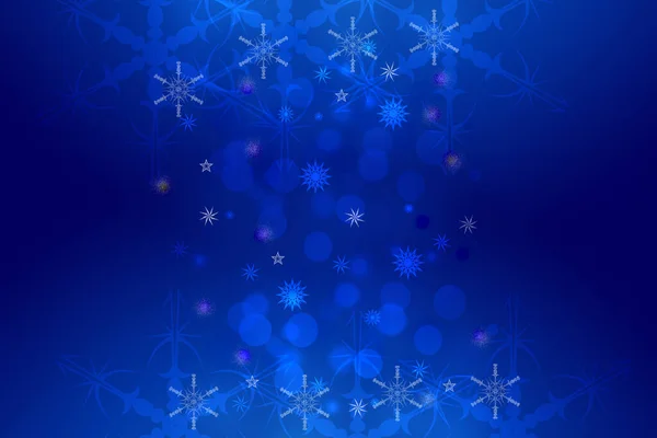 Abstract Blurred Festive Dark Blue Winter Christmas Happy New Year — Stock Photo, Image