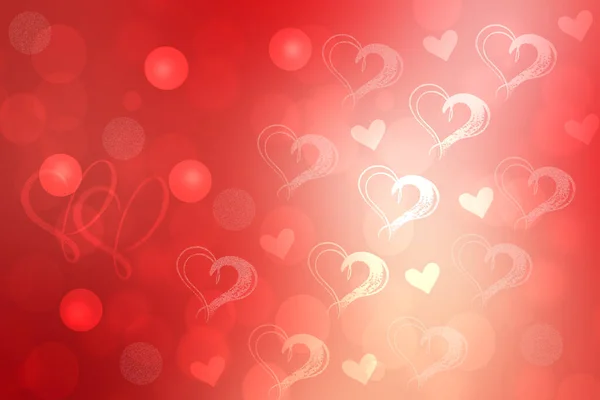 Modello Biglietto Nozze San Valentino Astratto Festivo Sfocatura Rosso Brillante — Foto Stock